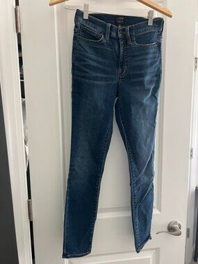 J.Crew 9" Skinny Signature Stretch+ Jeans in Deep Ocean Wash Size 24 (NWOT)